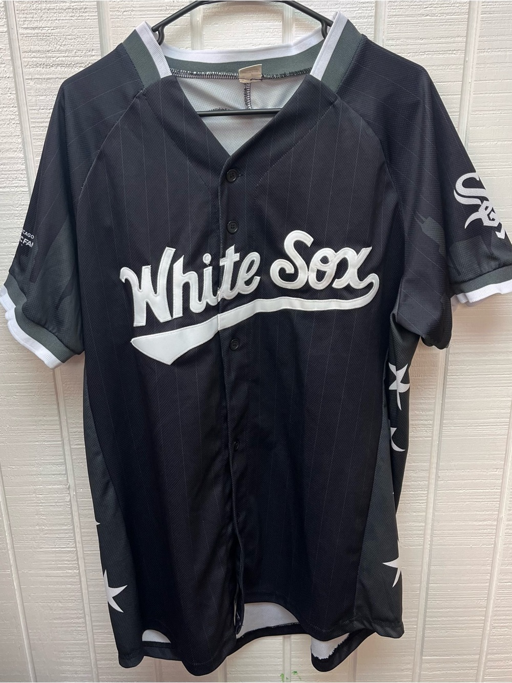 Chicago White Sox Baseball Promo Jersey Size Medium Black White Script